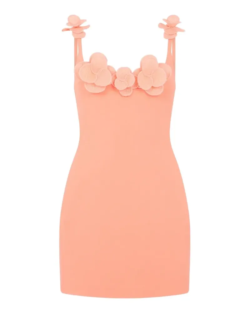 David Koma floral detail mini dress - Orange Orange