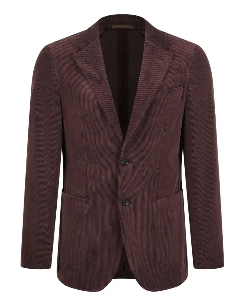 Camel Active corduroy-texture single-breasted blazer - Braun Braun