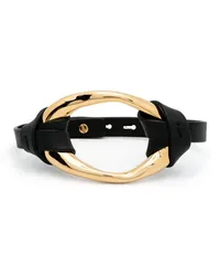 Jil Sander Klassisches Lederarmband Schwarz