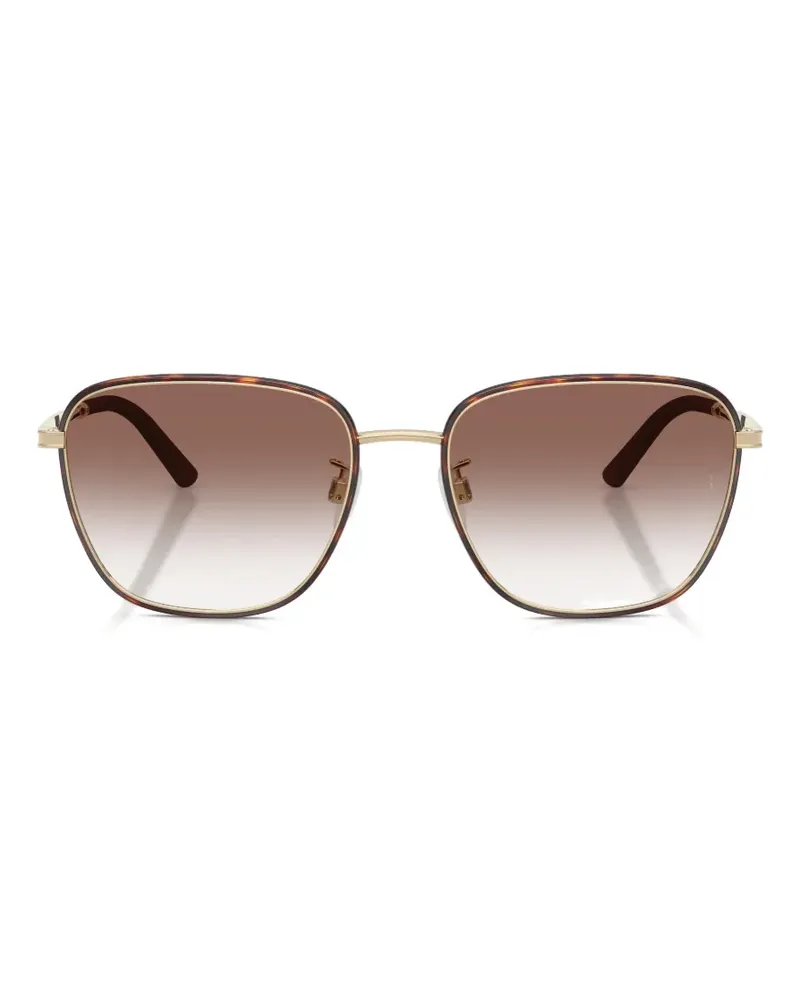 Oliver Peoples R-18 tortoiseshell-effect square-frame sunglasses - Gold Gold