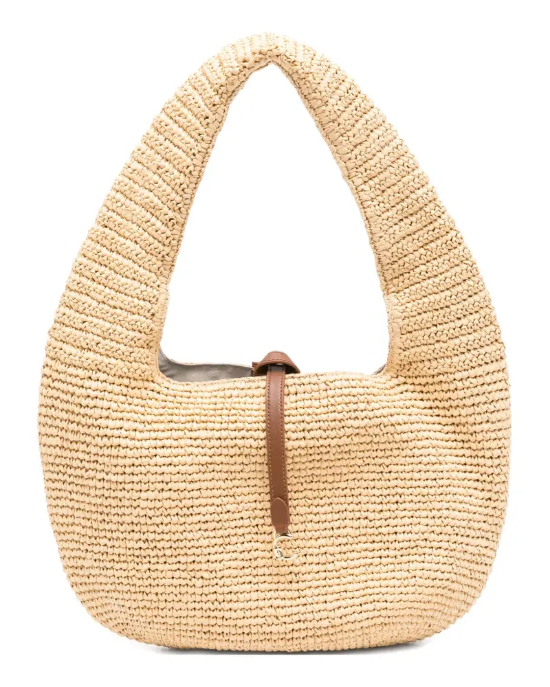 Coccinelle C-ME-detail woven shoulder bag - Nude Nude
