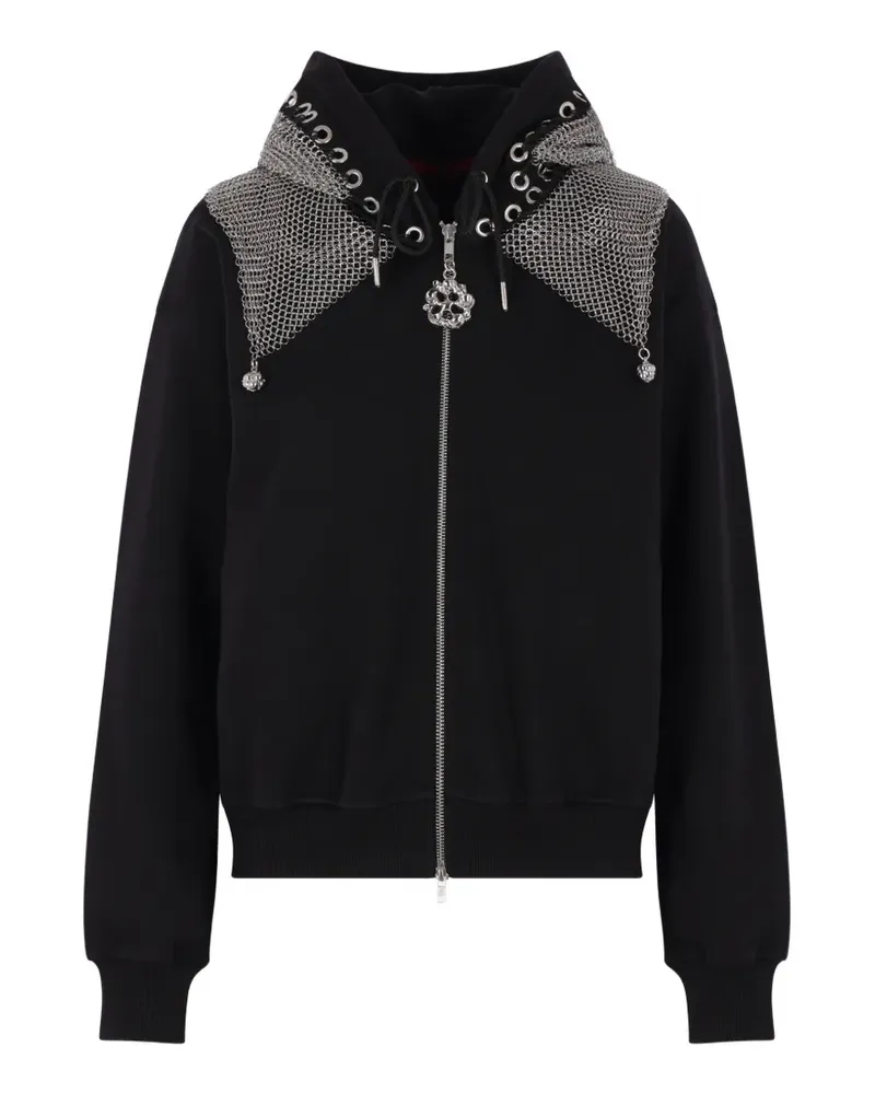 CHOPOVA LOWENA zip-up embellished hoodie - Schwarz Schwarz