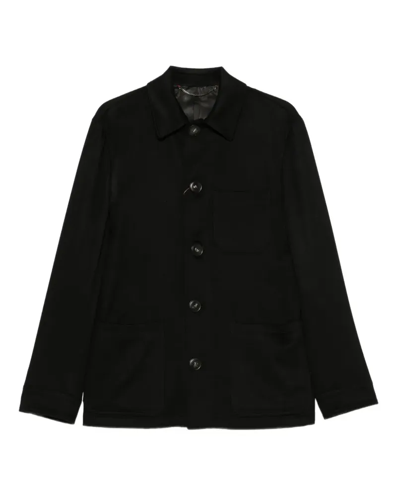 Canali cashmere button-up jacket - Schwarz Schwarz