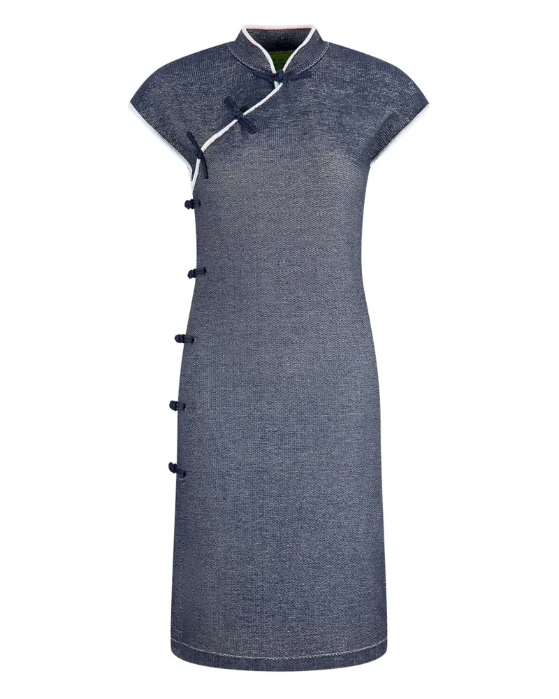 Shanghai Tang Qipao Midikleid - Blau Blau