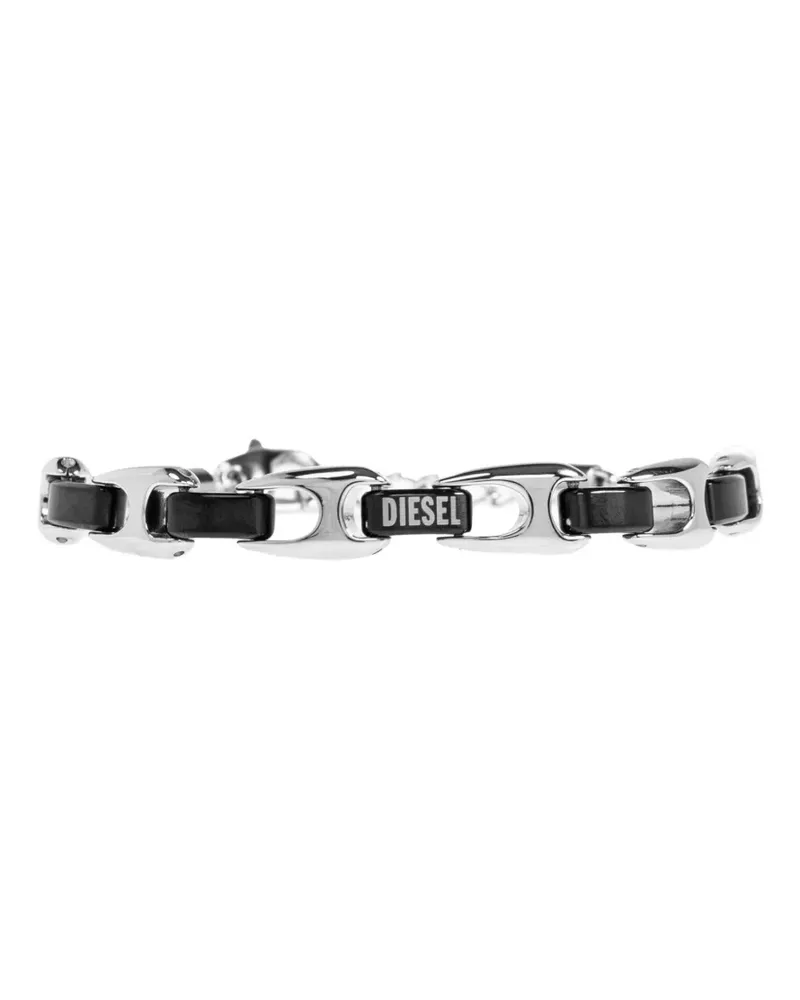 Diesel chain logo-detail bracelet - Silber Silber