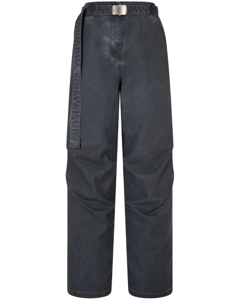 STUDIO TOMBOY Weite Jeans mit Gürtel - Grau Grau