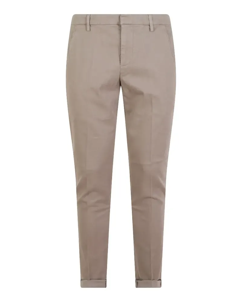 Dondup logo-plaque slim-fit trousers - Nude Nude