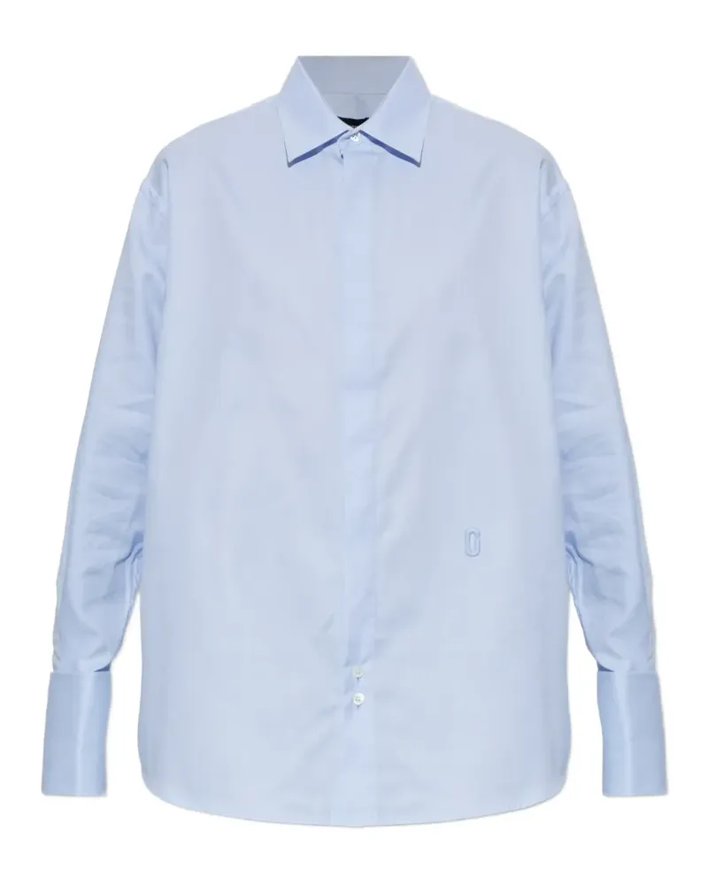 Marc Jacobs crystal-embellished long-sleeve shirt - Blau Blau