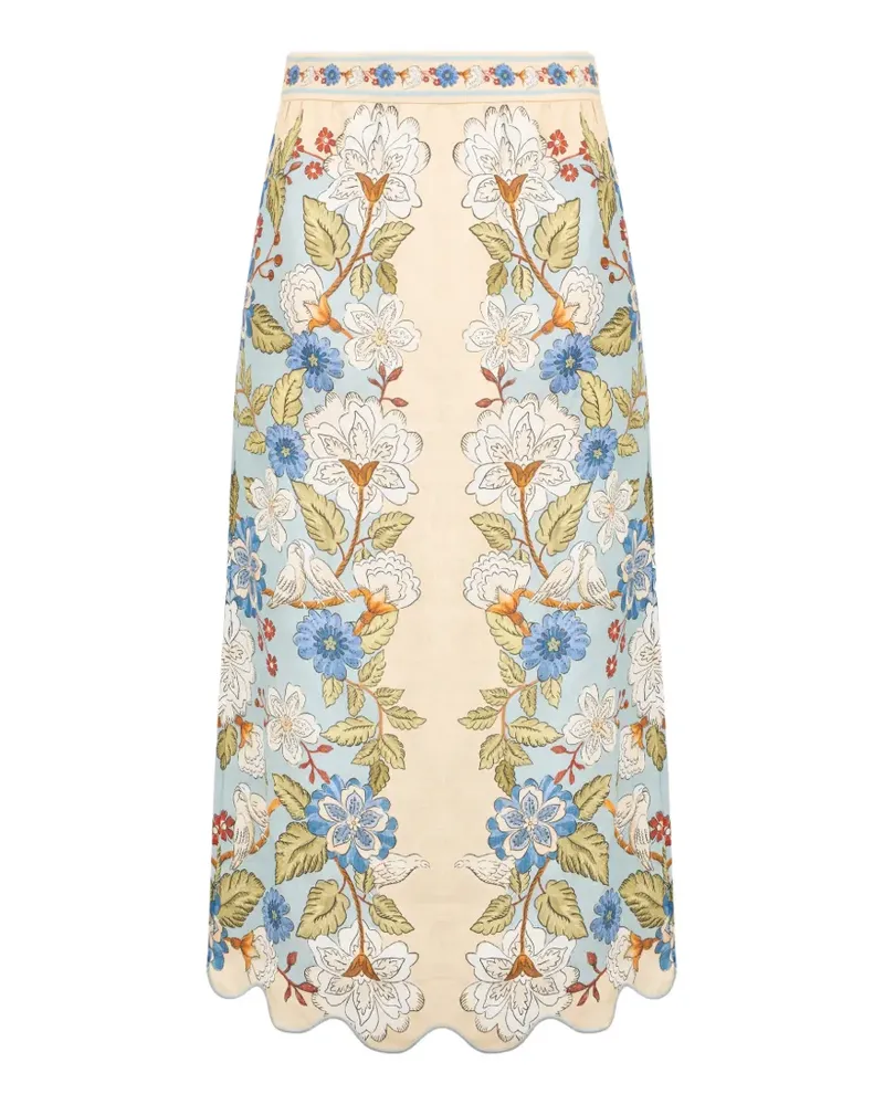 FARM Rio Midirock mit Blumenmuster - Blau Blau