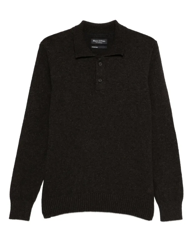 Marc O'Polo Poloshirt mit Knopfleiste - Braun Braun