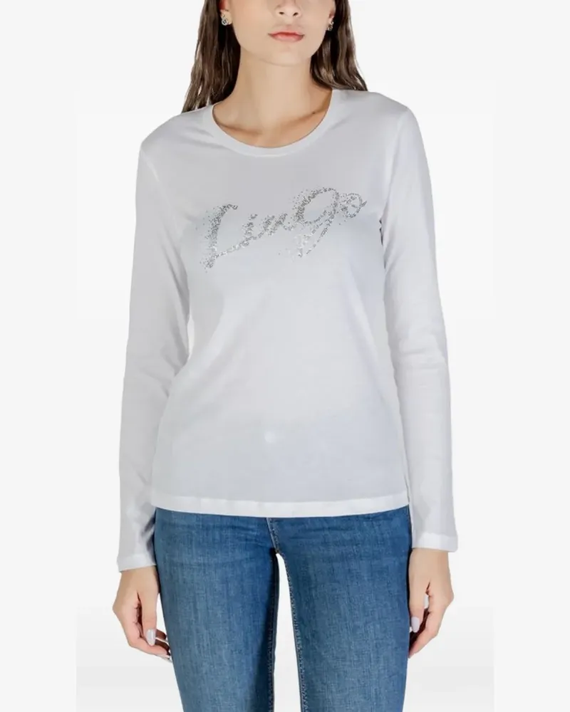 Liu Jo embellished long-sleeve T-shirt - Weiß Weiß