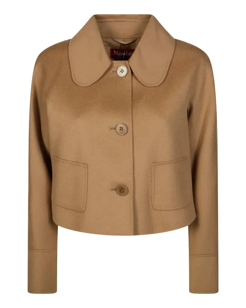 Max Mara Triumph button-up collared cropped jacket - Braun Braun