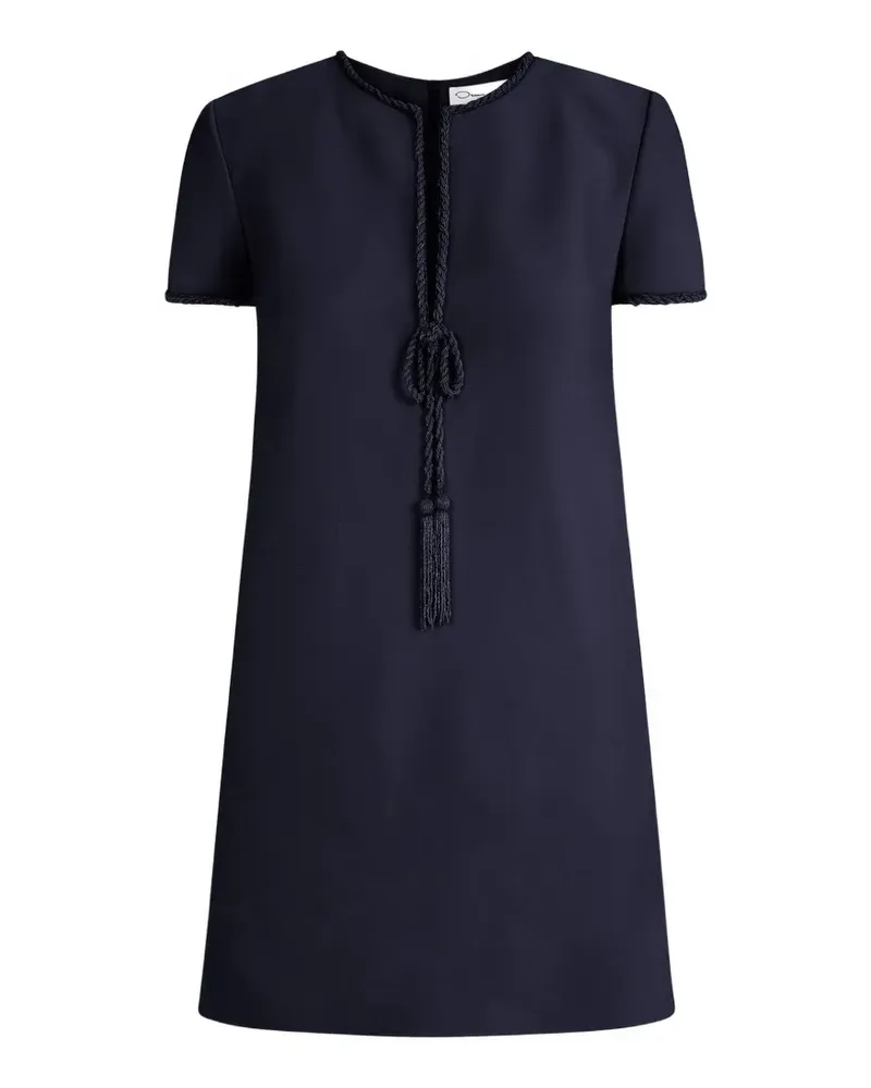 Oscar de la Renta Beaded Bow-Detail Shift mini dress - Blau Blau