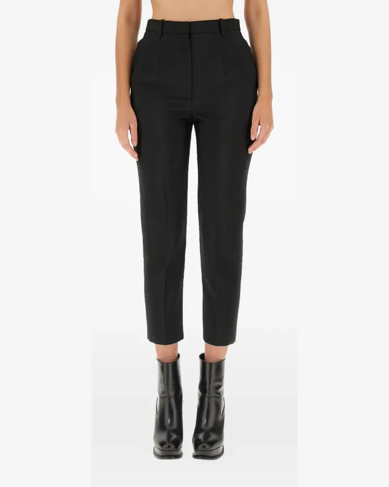 Alexander McQueen high-rise cigarette trousers - Schwarz Schwarz