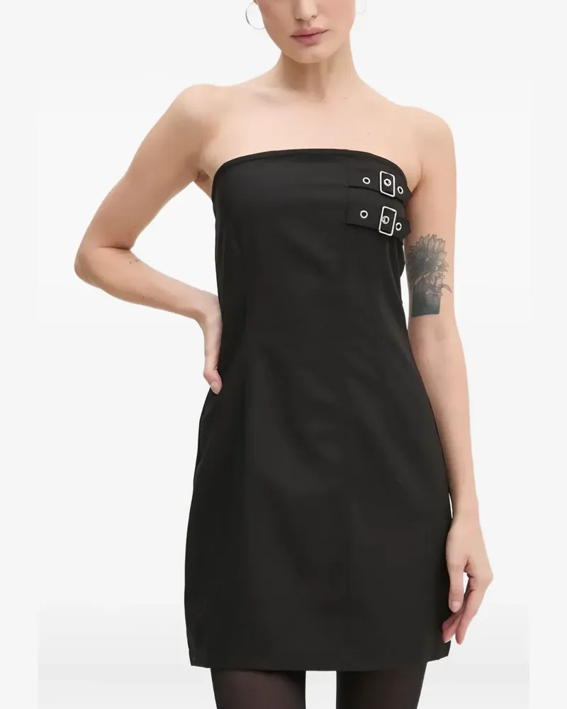 Résumé Schulterfreies Kleid mit Schnalle - Schwarz Schwarz