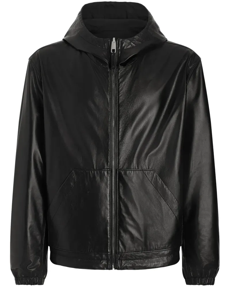 Dolce & Gabbana Bomberjacke mit Logo-Schild - Schwarz Schwarz