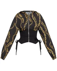 Versace Jeans Hoodie mit Chain Couture-Print Schwarz