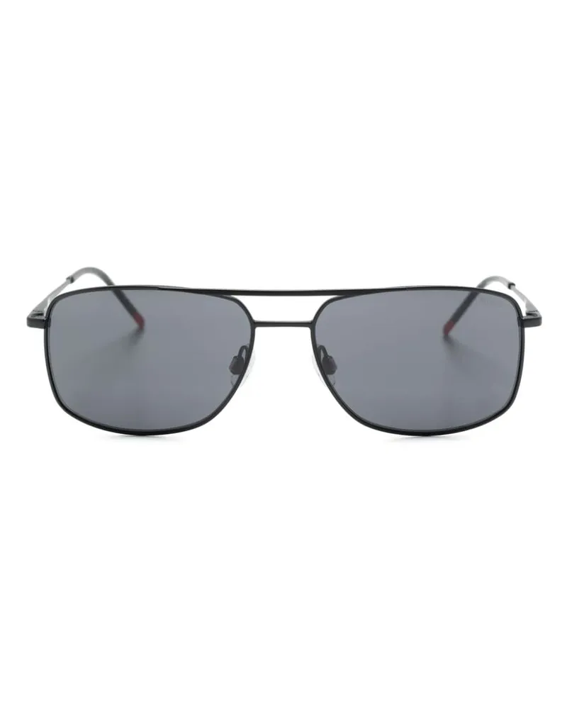 HUGO BOSS Sonnenbrille mit eckigem Gestell Schwarz