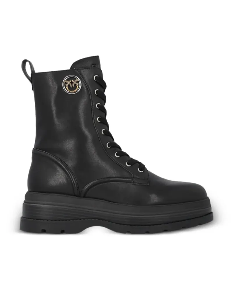 Pinko Love Birds Schnürstiefel - Schwarz Schwarz