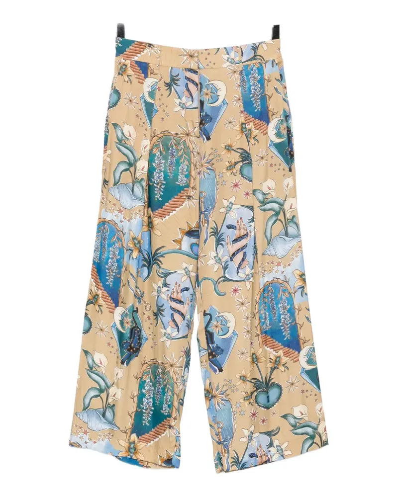 FARM Rio Hose mit Blumenprint - Nude Nude