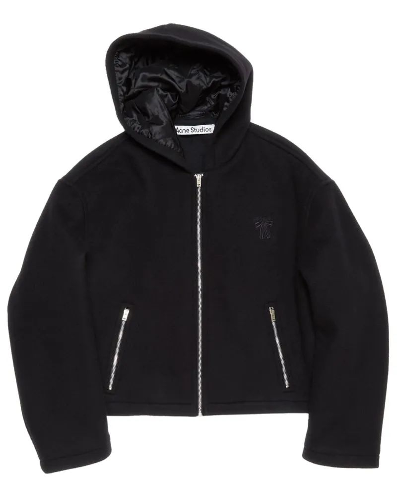 Acne Studios Jacke mit Schleifenstickerei - Schwarz Schwarz