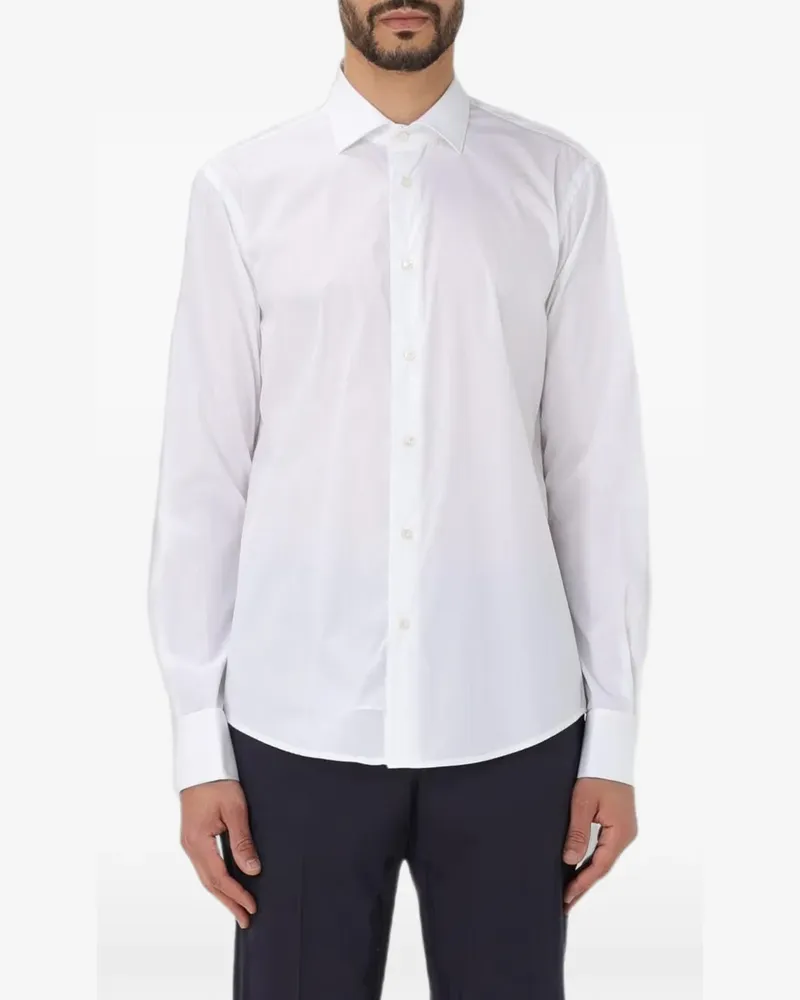 Brian Dales spread-collar button-up shirt - Weiß Weiß