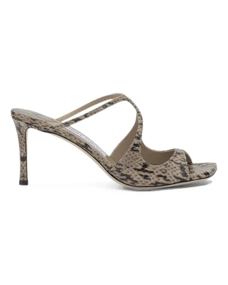 Jimmy Choo Anise snakeskin-effect sandals - Nude Nude