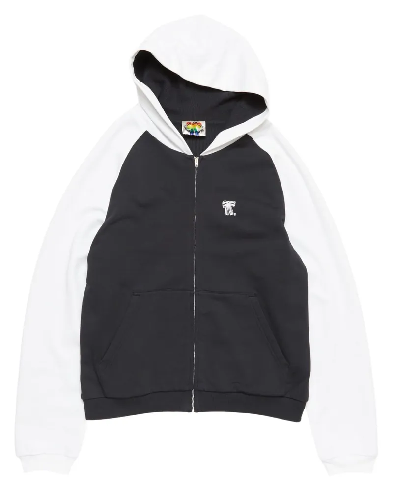 Acne Studios Kapuzenjacke mit Reißverschluss - Schwarz Schwarz