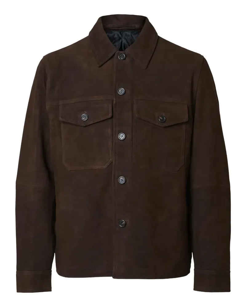 Selected Tom suede overshirt - Braun Braun