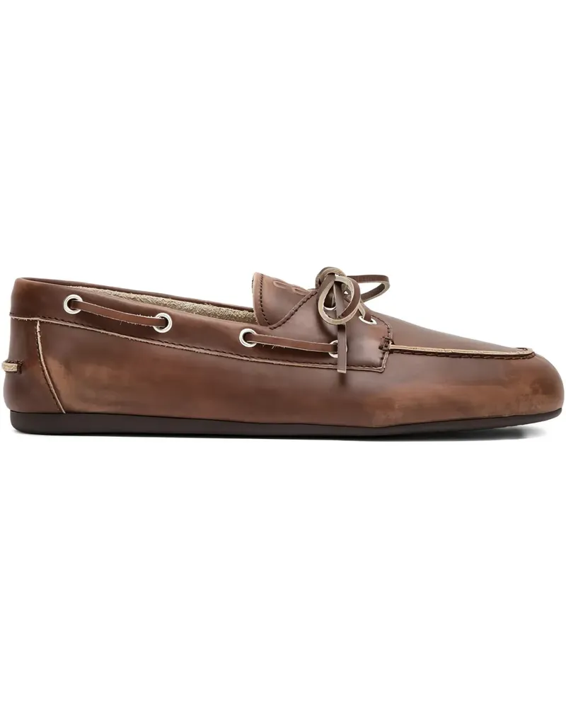Miu Miu lace-up loafers - Braun Braun