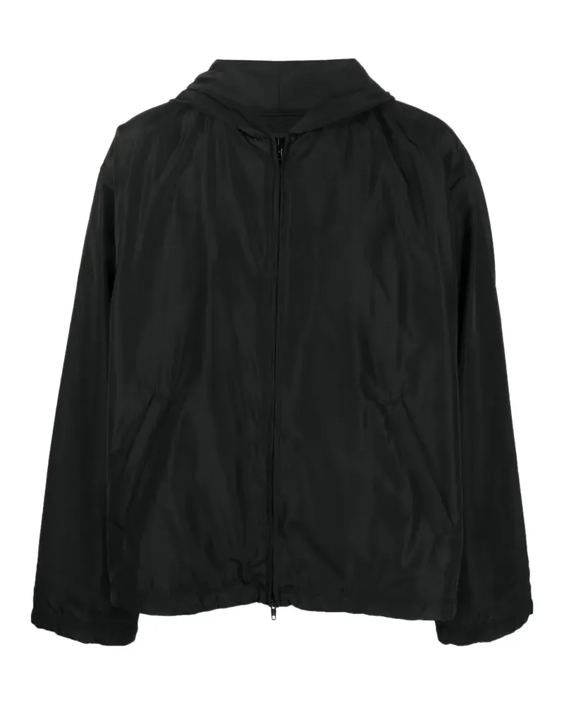 Balenciaga Kapuzenjacke mit Logo-Print - Schwarz Schwarz