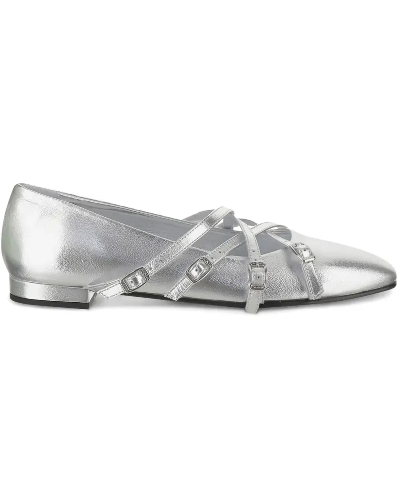 Carel Ballerinas aus Leder - Silber Silber
