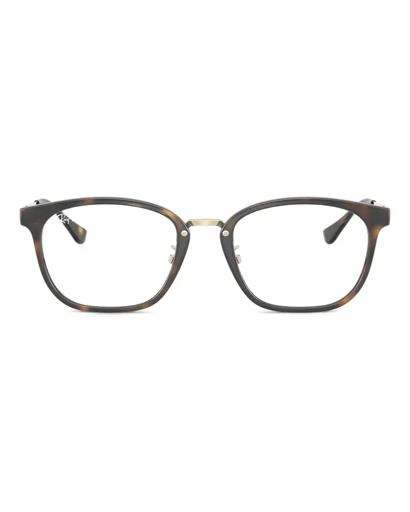 Ray Ban Brille mit eckigem Gestell - Braun Braun