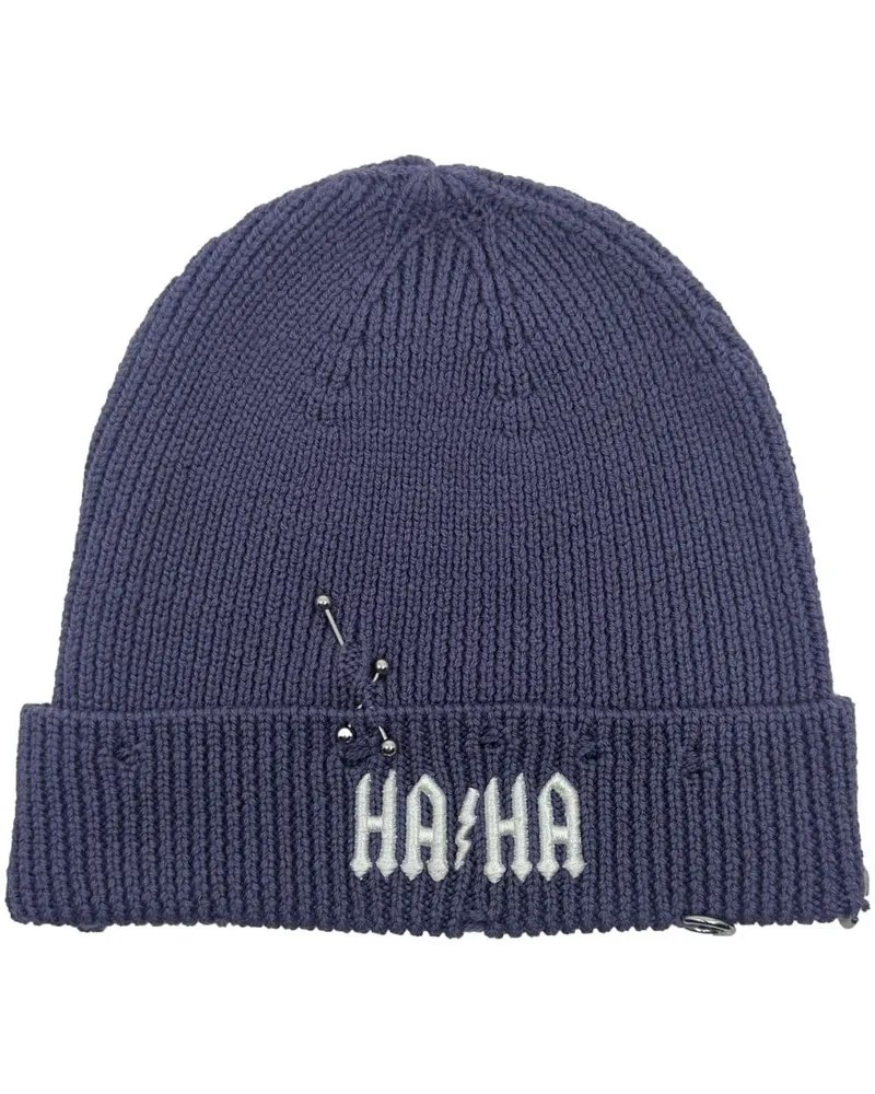 Haculla Ha Ha Beanie aus Wolle Violett