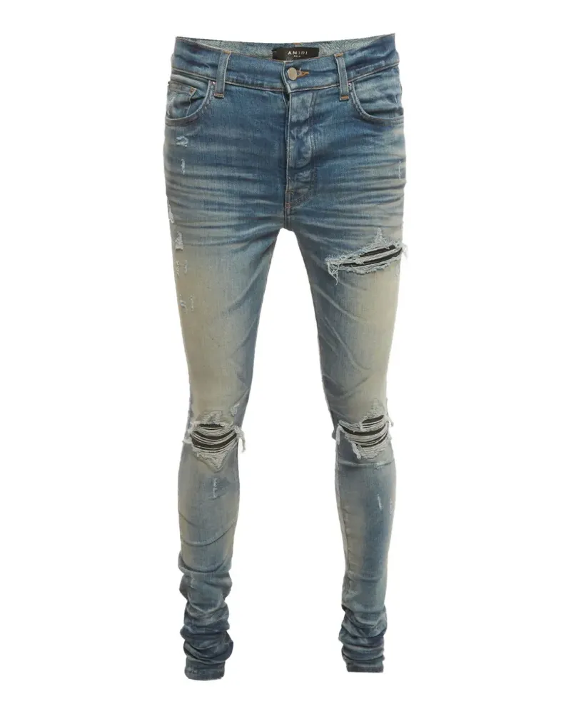 Amiri Jeans in Distressed-Optik - Blau Blau
