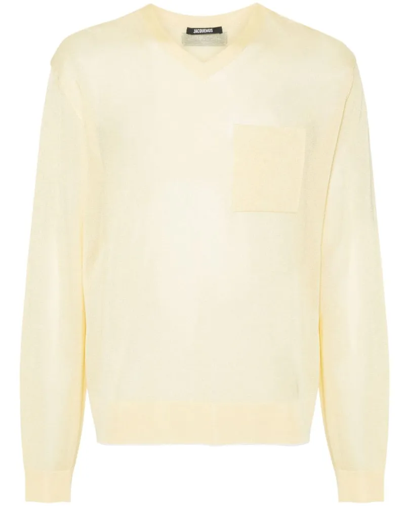Jacquemus Pullover mit Logo-Patch - Gelb Gelb
