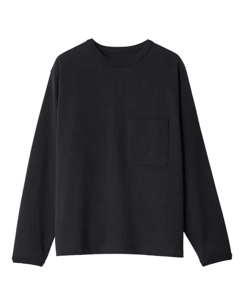 Christophe Lemaire Kastiges Langarmshirt aus kompaktem Baumwolljersey - Schwarz Schwarz