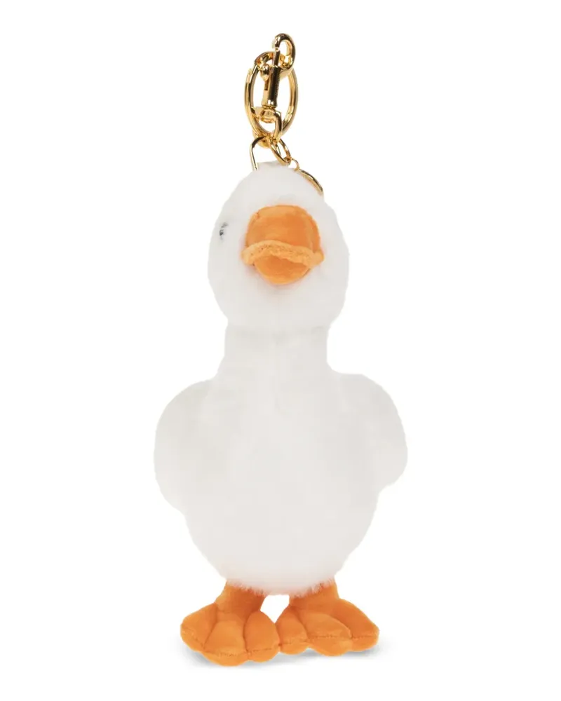 Moschino Schlüsselanhänger mit Gänseanhänger - Weiß Weiß