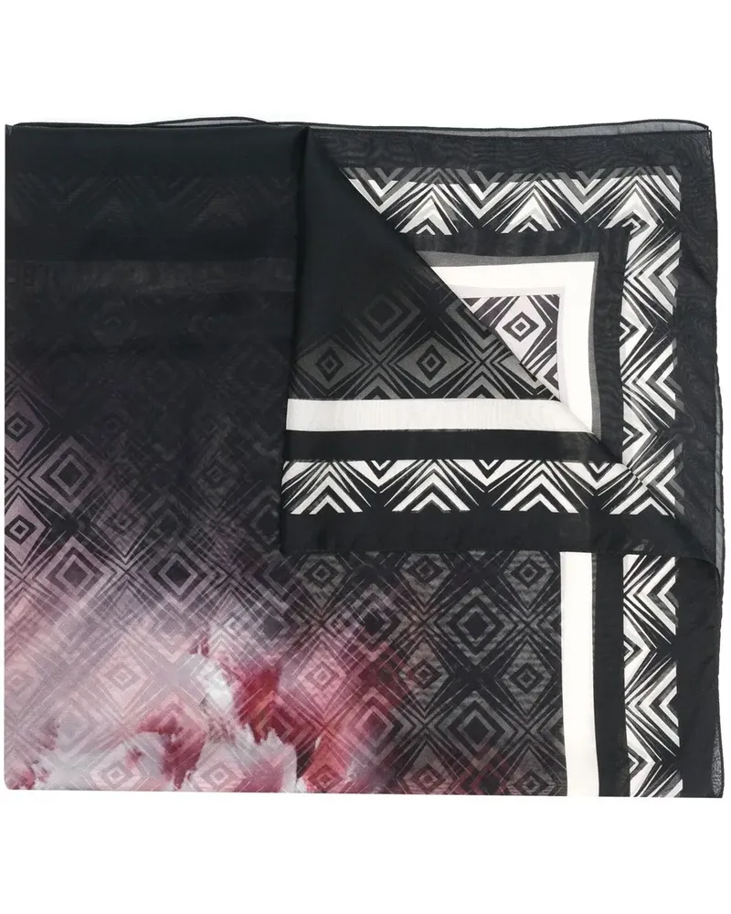Alberta Ferretti Seidenschal mit geometrischem Print - Schwarz Schwarz
