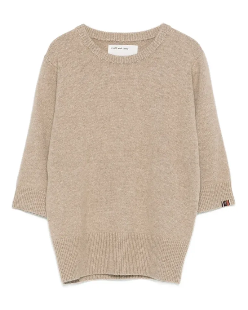 extreme cashmere Kurzärmeliger Pullover - Braun Braun