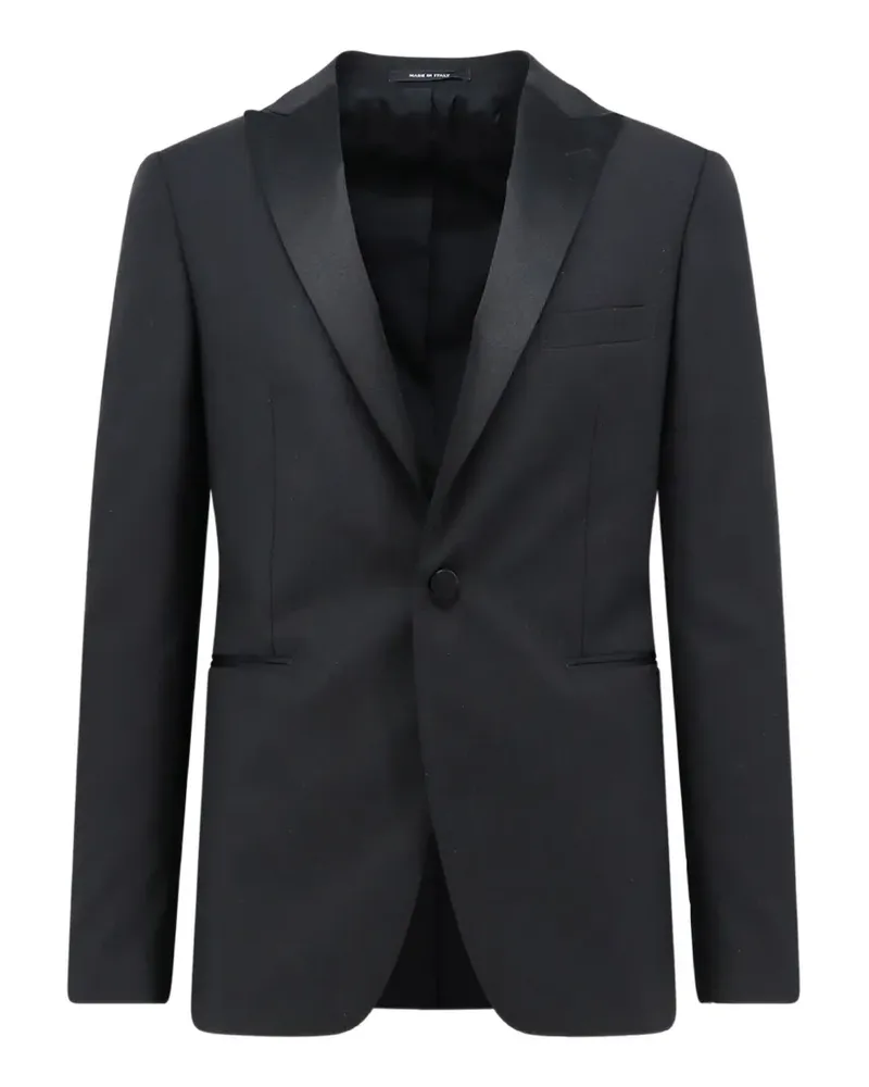 Tagliatore peak-lapel single-breasted blazer - Schwarz Schwarz