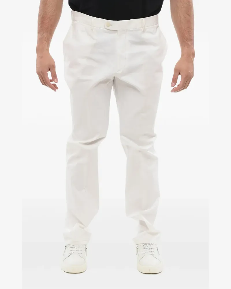 Corneliani cotton chino trousers - Weiß Weiß