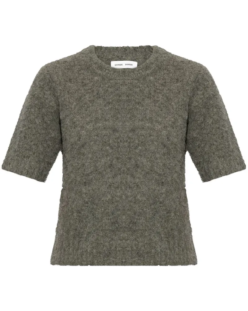 Samsøe & Samsøe Strickoberteil mit gebürstetem Finish - Grau Grau