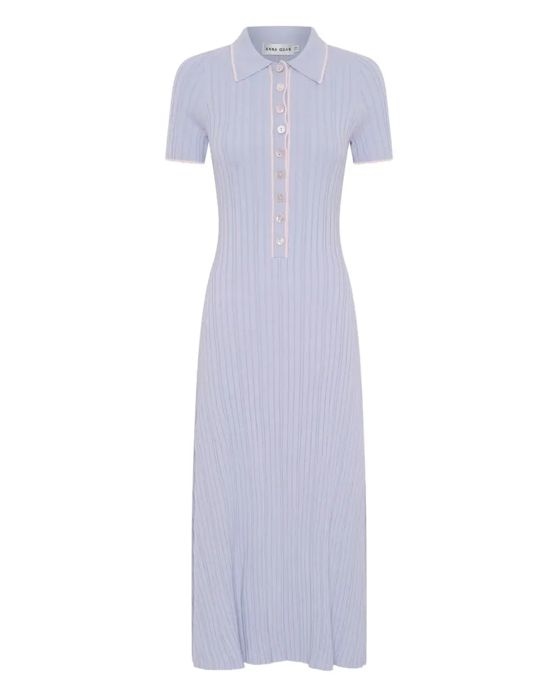 Anna Quan Geknöpftes Kleid mit Kragen - Violett Violett
