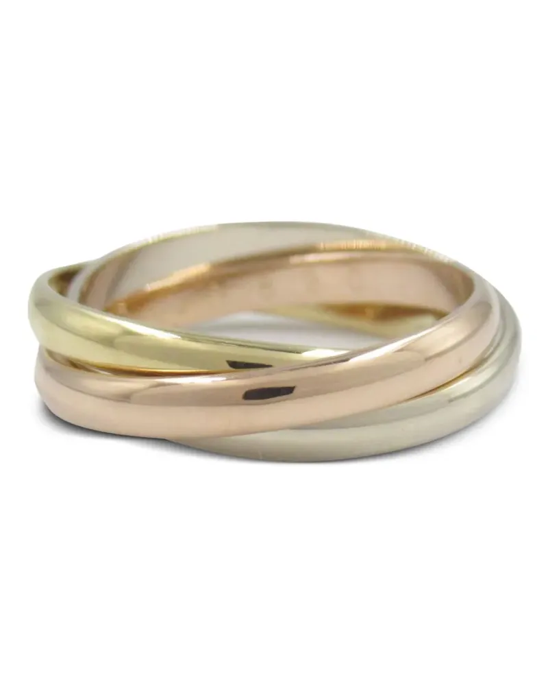 Cartier 2010s 18kt Trinity Weiß-, Rot- und Gelbgoldring Gold