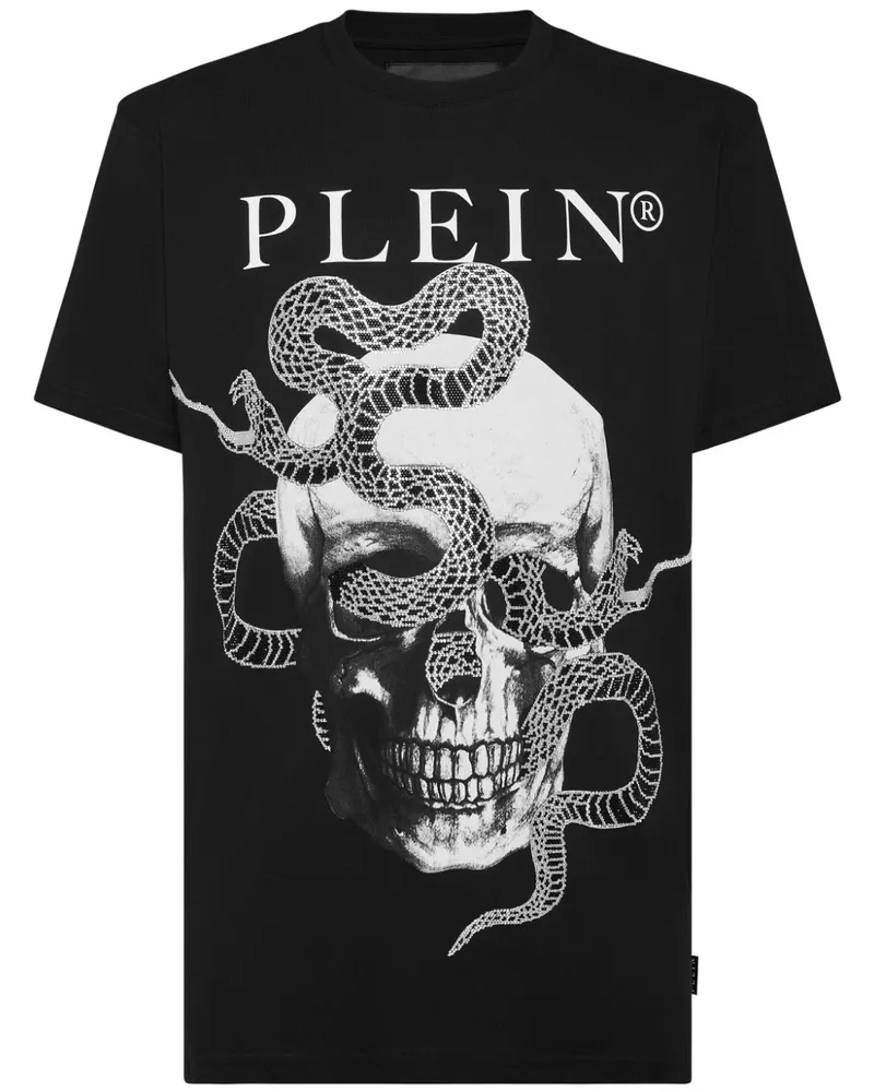 Philipp Plein Stones Snake T-Shirt - Schwarz Schwarz