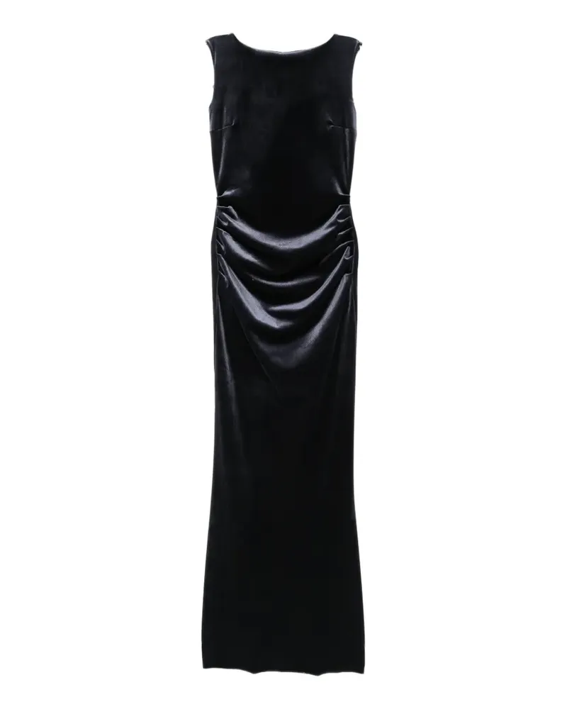 Chiara Boni crystal-embellished ruched maxi dress - Blau Blau