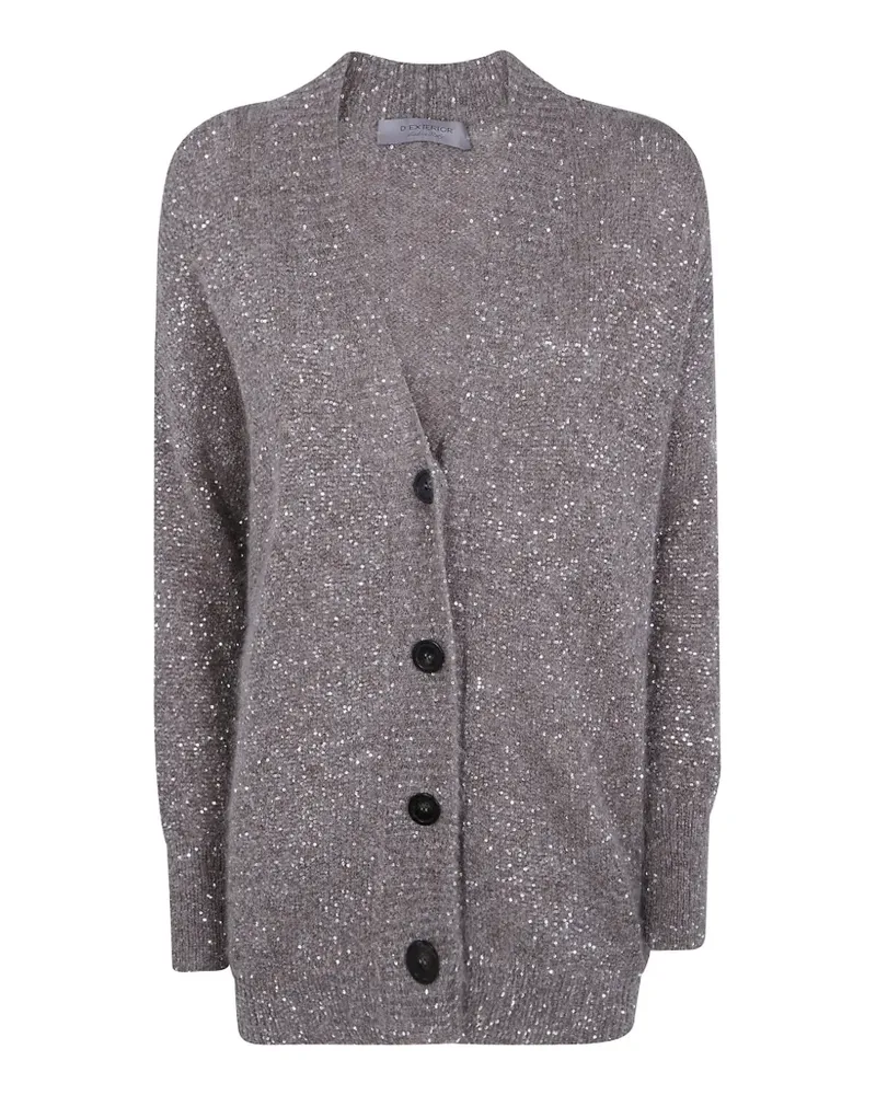 D.EXTERIOR Cardigan mit Pailletten - Braun Braun