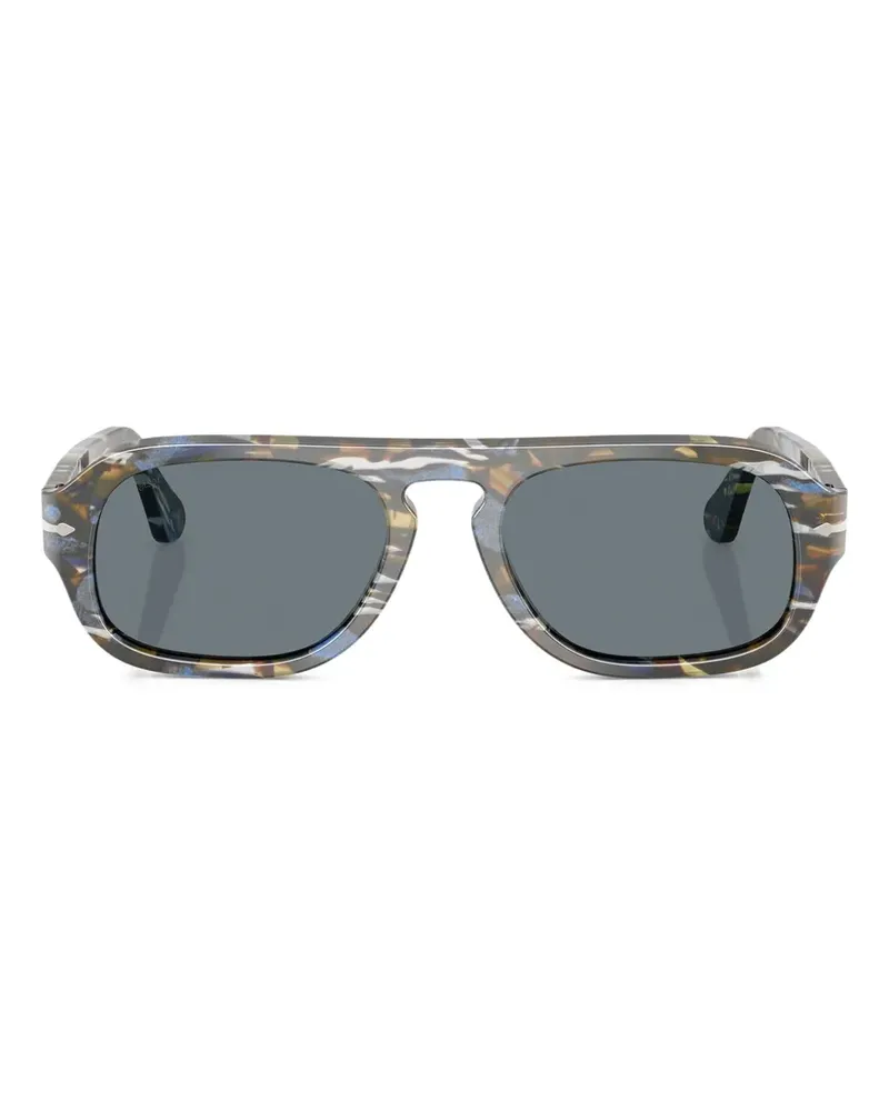 Persol Sonnenbrille mit eckigem Gestell - Grau Grau