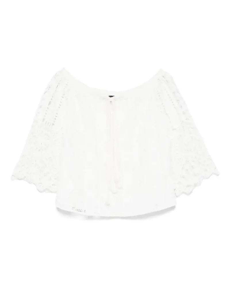 Pinko Schulterfreie Bluse - Weiß Weiß